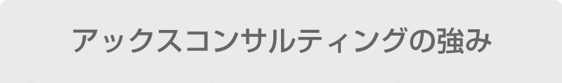 アックスコンサルティングの強み