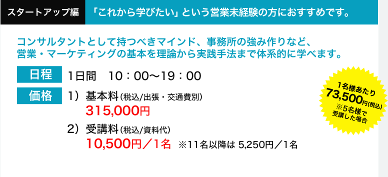 スタートアップ編「これから学びたい」という営業未経験の方におすすめです。