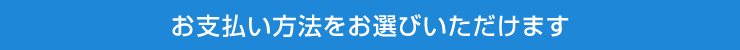 お支払い方法をお選びいただけます